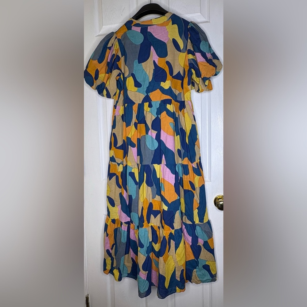 THML Multicolor Abstract Midi Dress